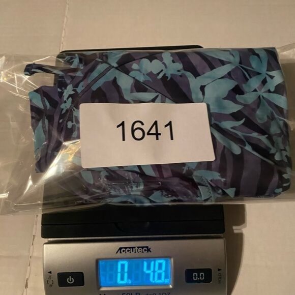 Athleta Womens A-C Triangle Tankini Top Swim Tank XS Floral Blue Beachy - Picture 12 of 12